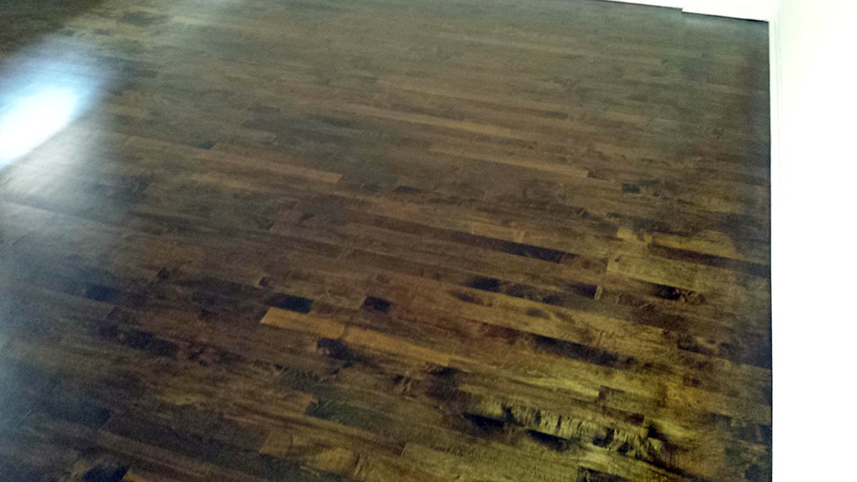 Dark Stained Color On Maple Midwest Hardwood Floors Inc