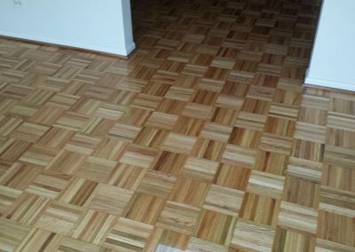 refinished parquet flooring