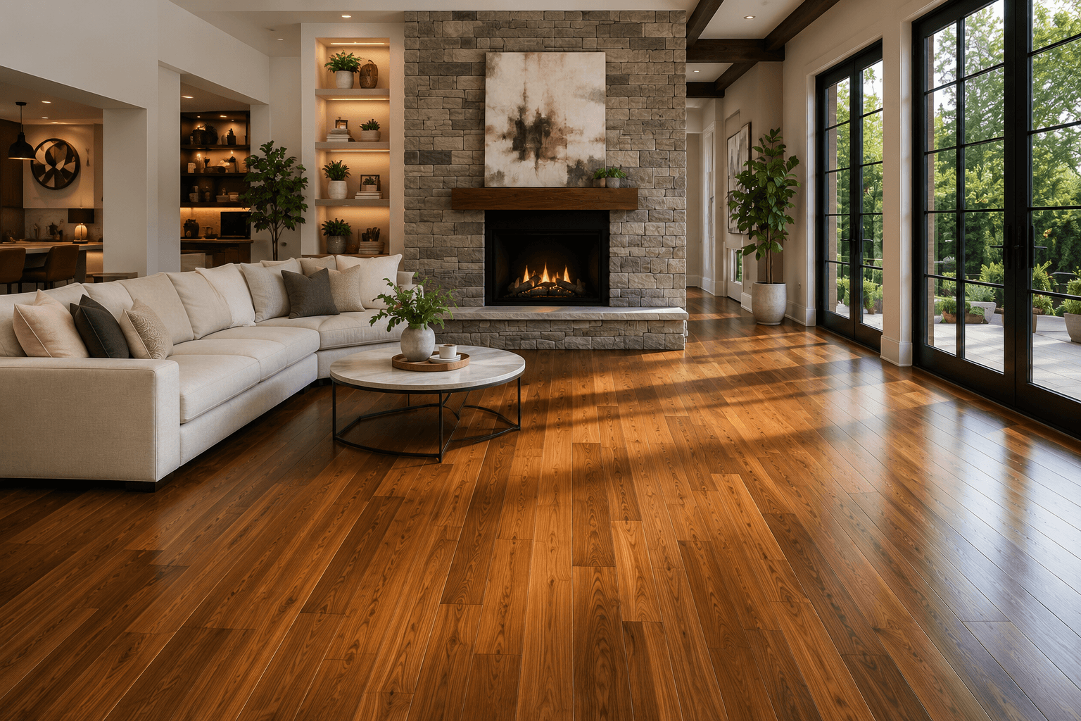 Hardwood flooring in a Chicago home