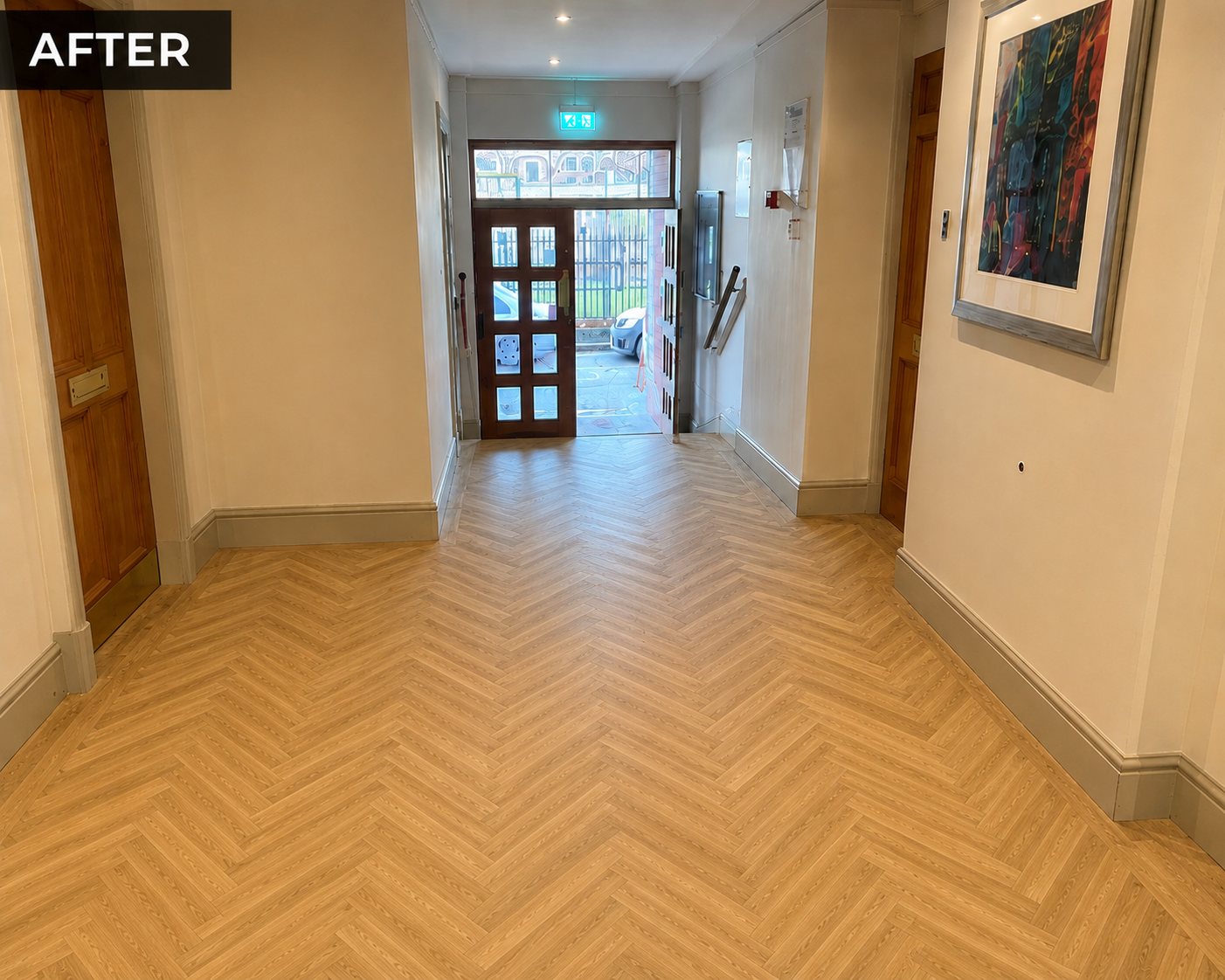 Hardwood Floor Installation After – Chicago IL Completed hardwood floor installation in a Chicago home.