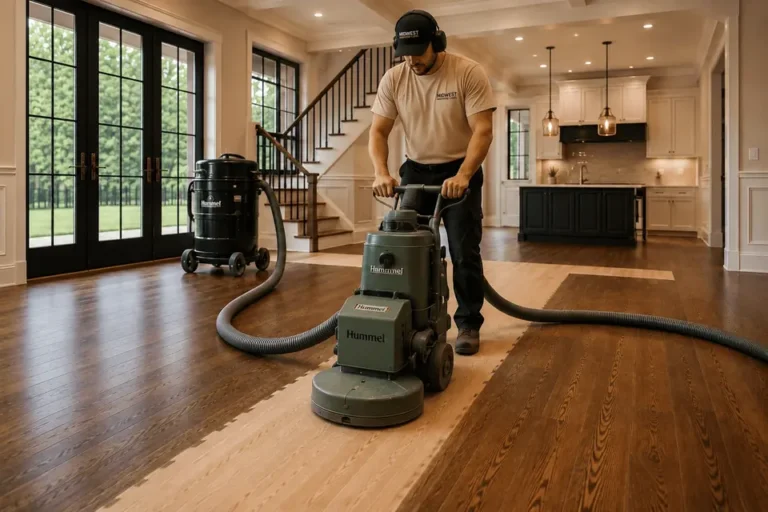 Dustless hardwood floor refinishing in a Chicago home