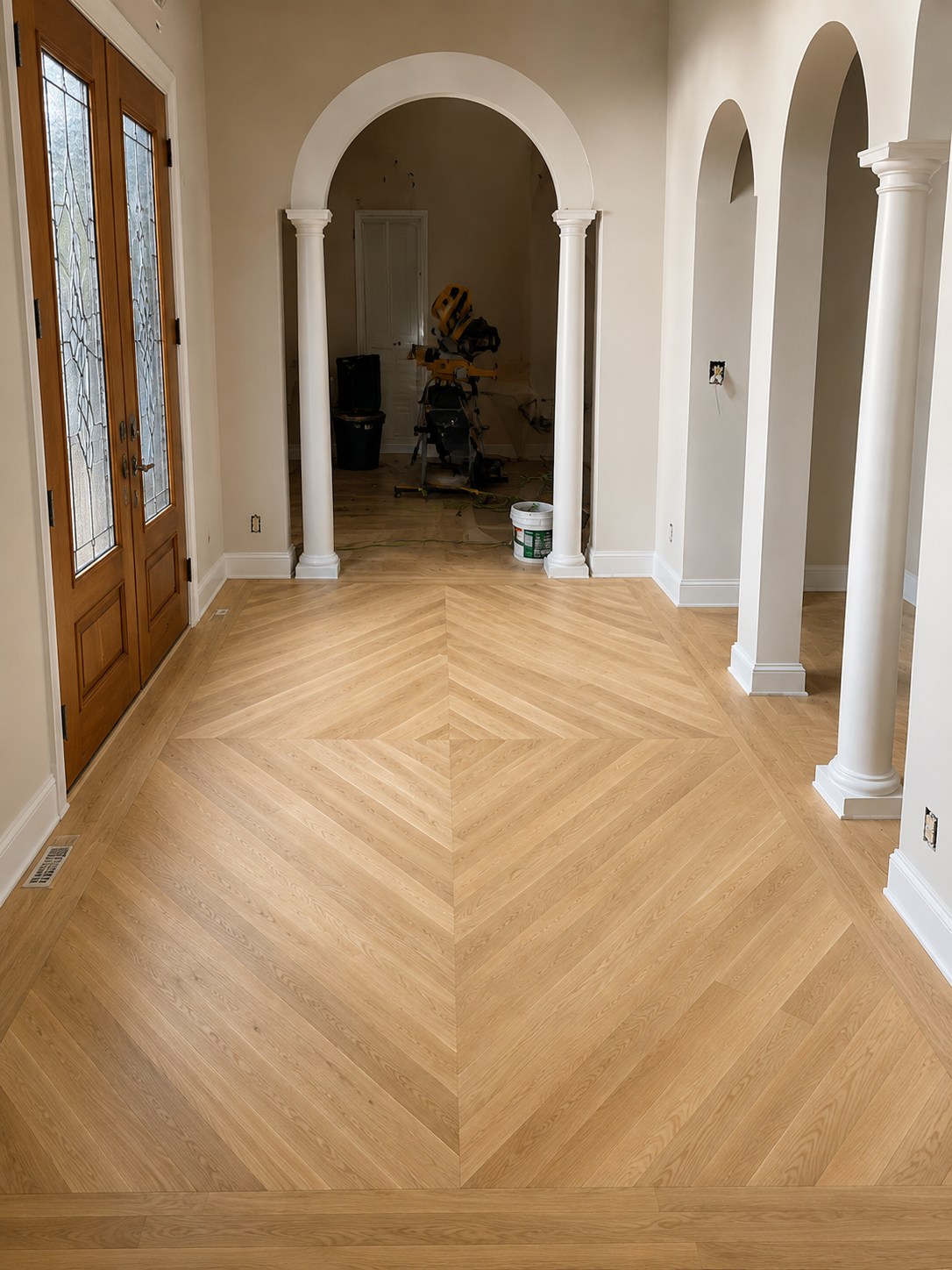 Professional Hardwood Floor Installation in Lincolnwood, IL | Midwest Hardwood Floors Professional hardwood floor installation in Lincolnwood, Illinois with solid oak flooring installed by Midwest Hardwood Floors