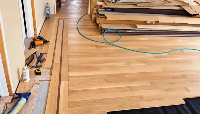 Hardwood floor installation in Chicago by Midwest Hardwood Floors